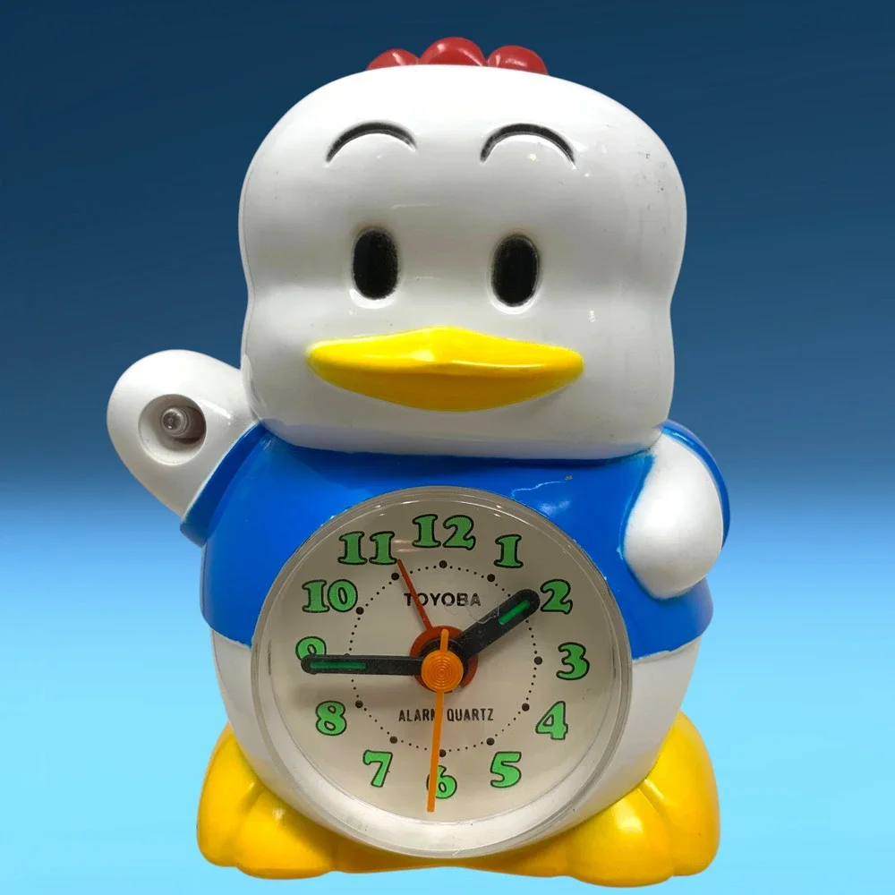 Vintage Toyoba Chicken Rooster Alarm Clock Built In Flashlight Japan Quartz READ